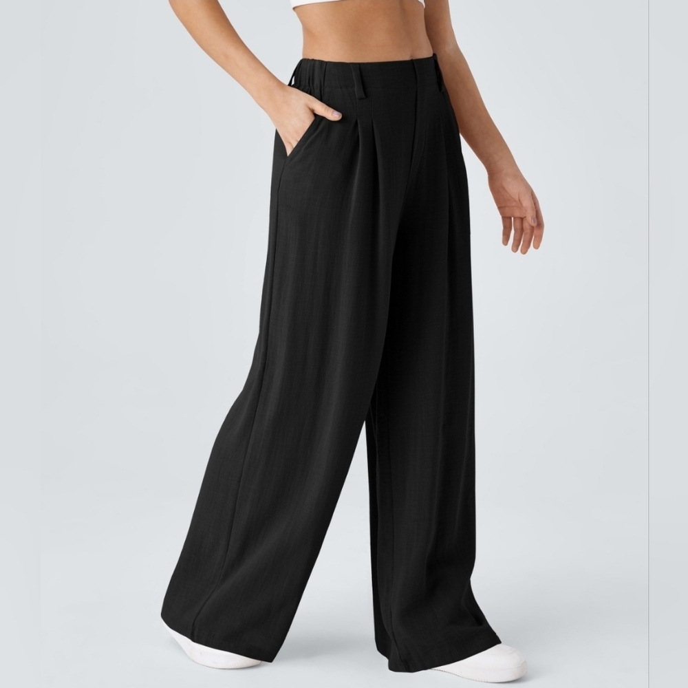 HALARA Black Wide-Leg Women's Pants